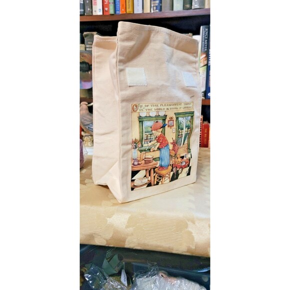 Mary Engelbreit Thick Canvas Lunch Bag LUNCHBOX Tote Velco Closure New Unused - Picture 10 of 13